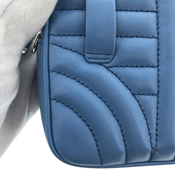 Prada 2way Belt Chain Shoulder Bag Soft Calf Light Blue - Picture 5 of 8